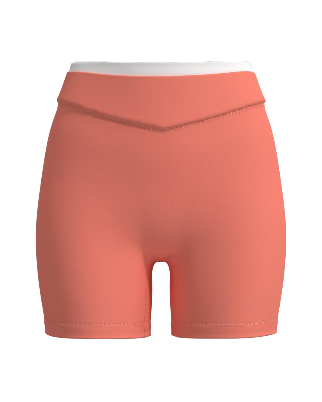 Layered Sculpt Short - Guava & White