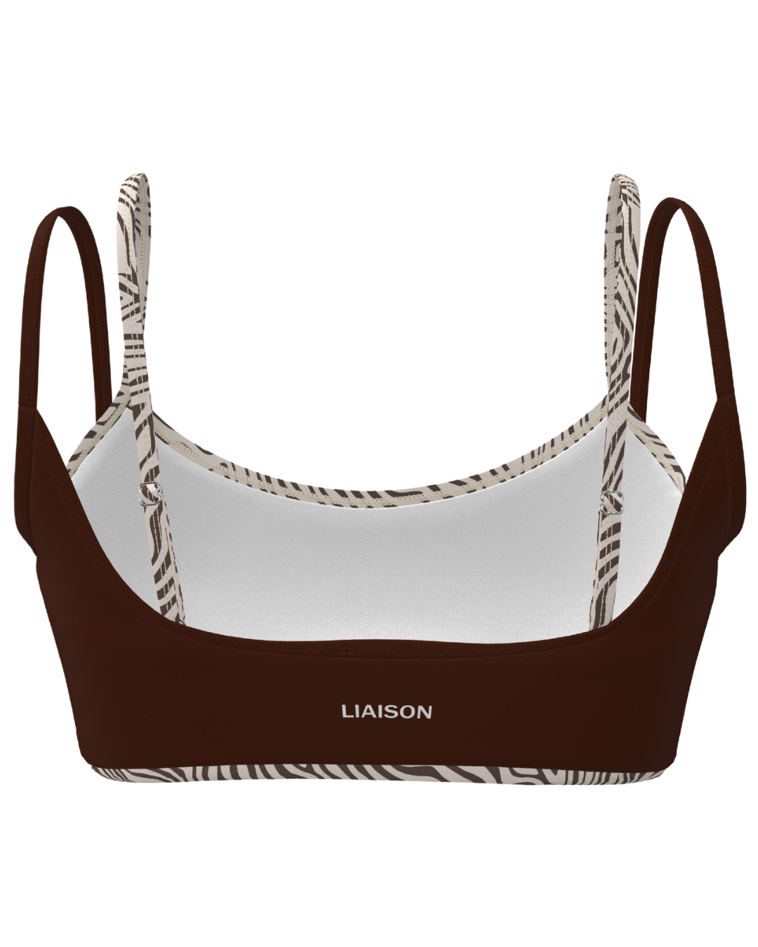 Double Layer Scoop Bra - Mocha Brown & Safari