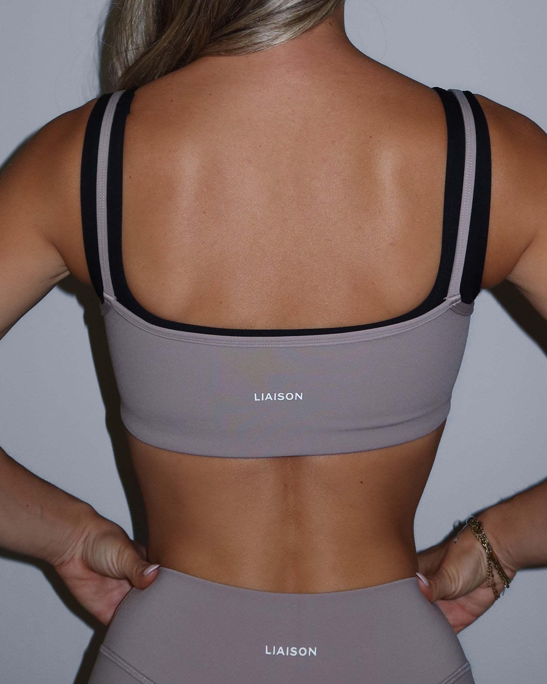 Double Layer Core Bra - Truffle & Black
