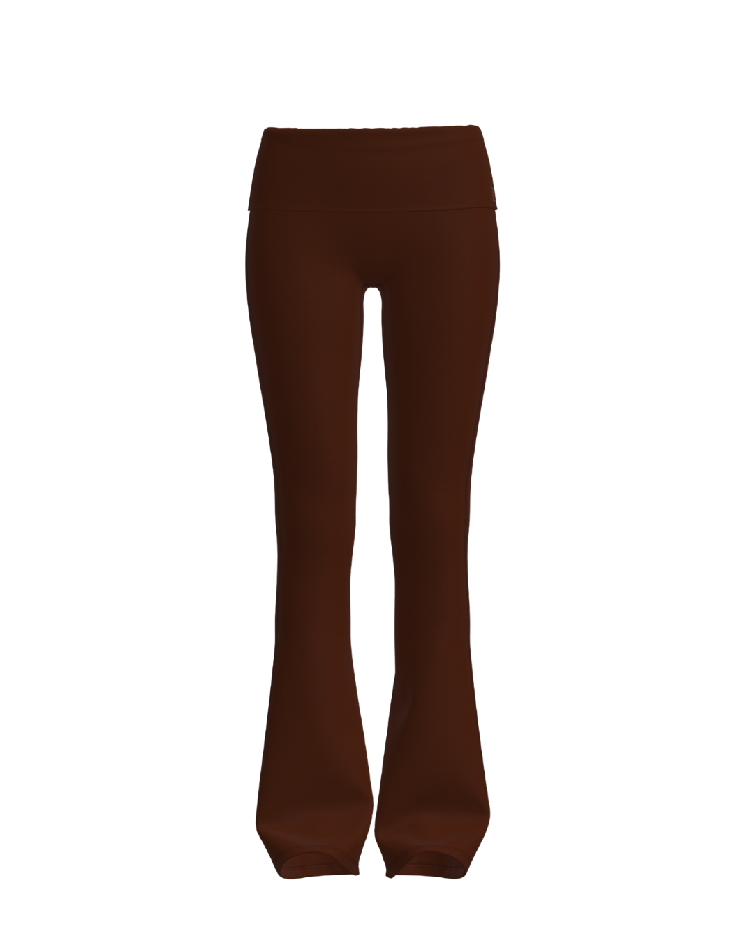 Foldover Flare Pant - Mocha Brown