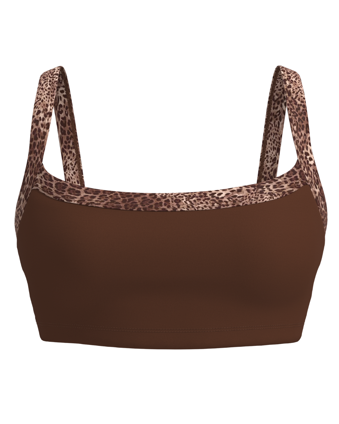 Basic Contrast Bra - Mocha Brown & Wild Side