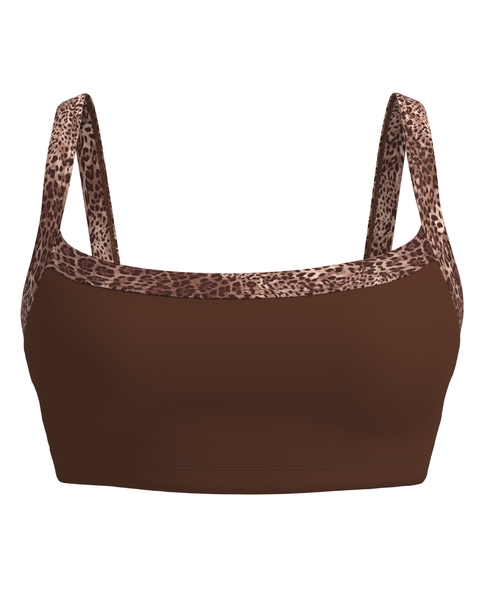 Basic Contrast Bra - Mocha Brown & Wild Side
