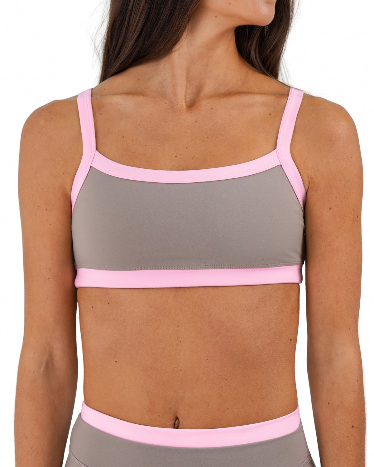 Contrast Bra - Truffle & Soft Pink