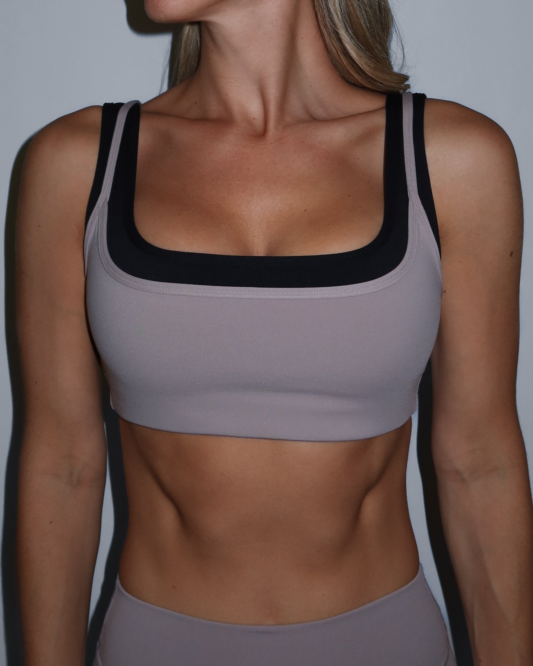 Double Layer Core Bra - Truffle & Black