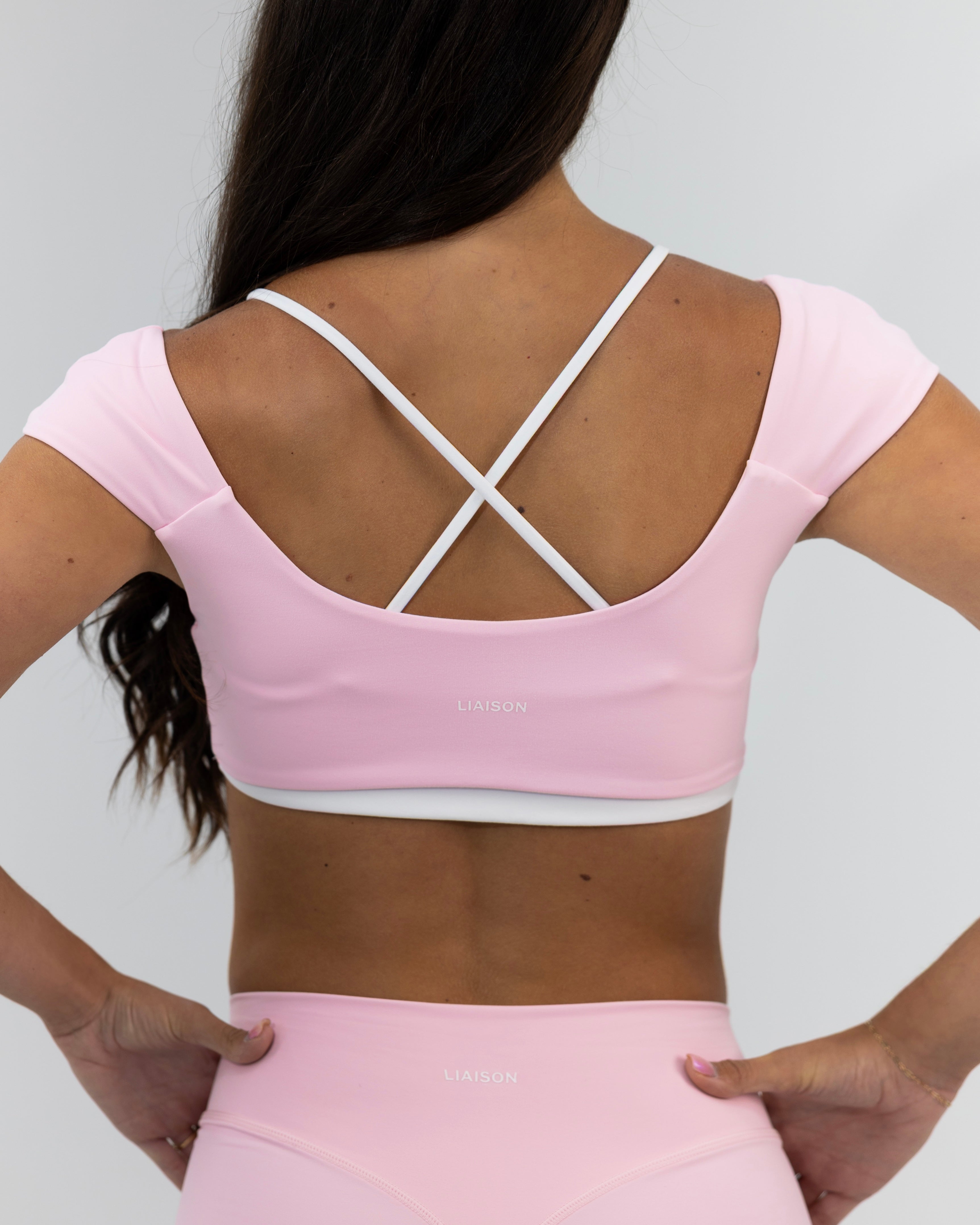 Double Layer Darling Bra - Soft Pink & White