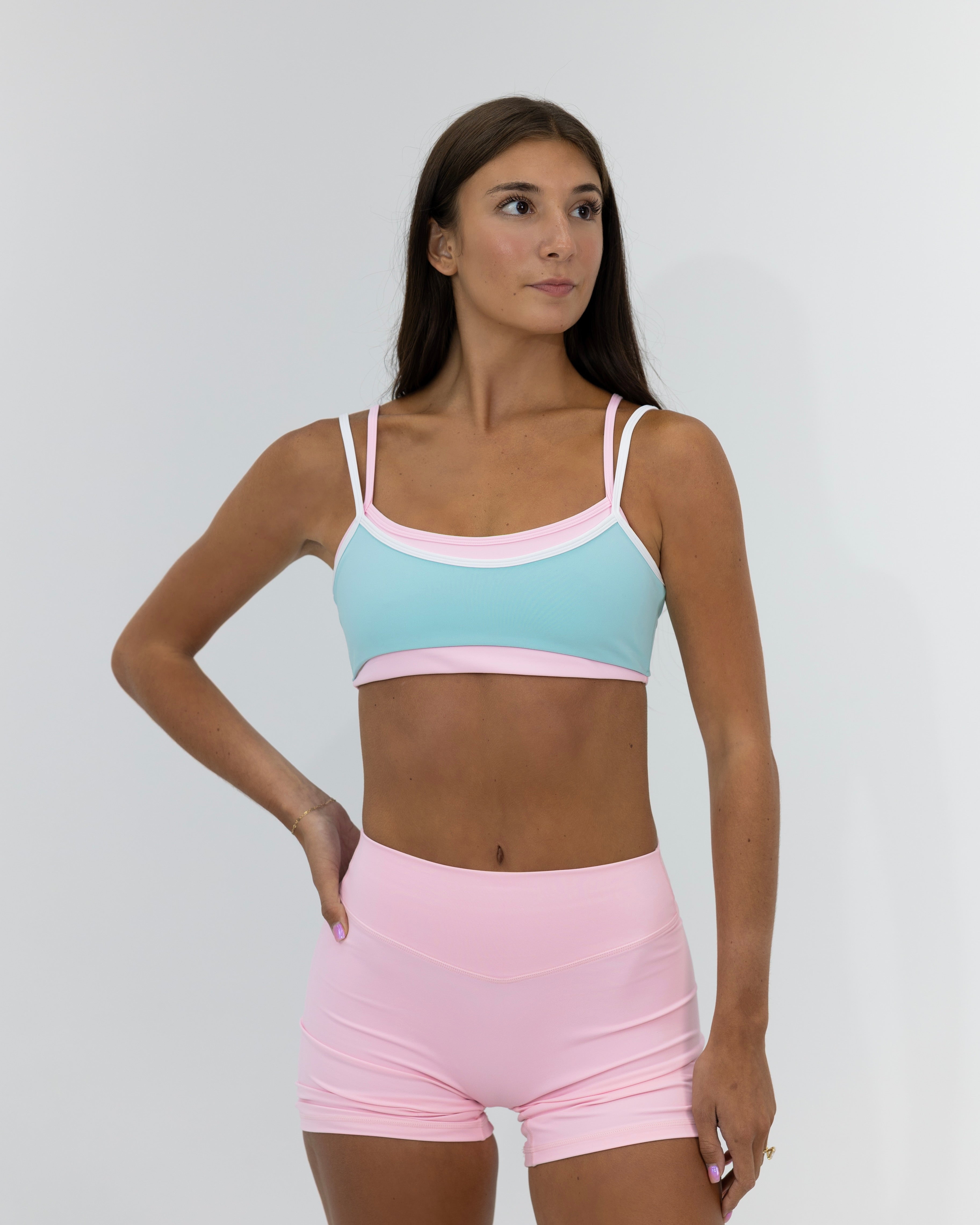 Double Layer Scoop Bra - Breeze