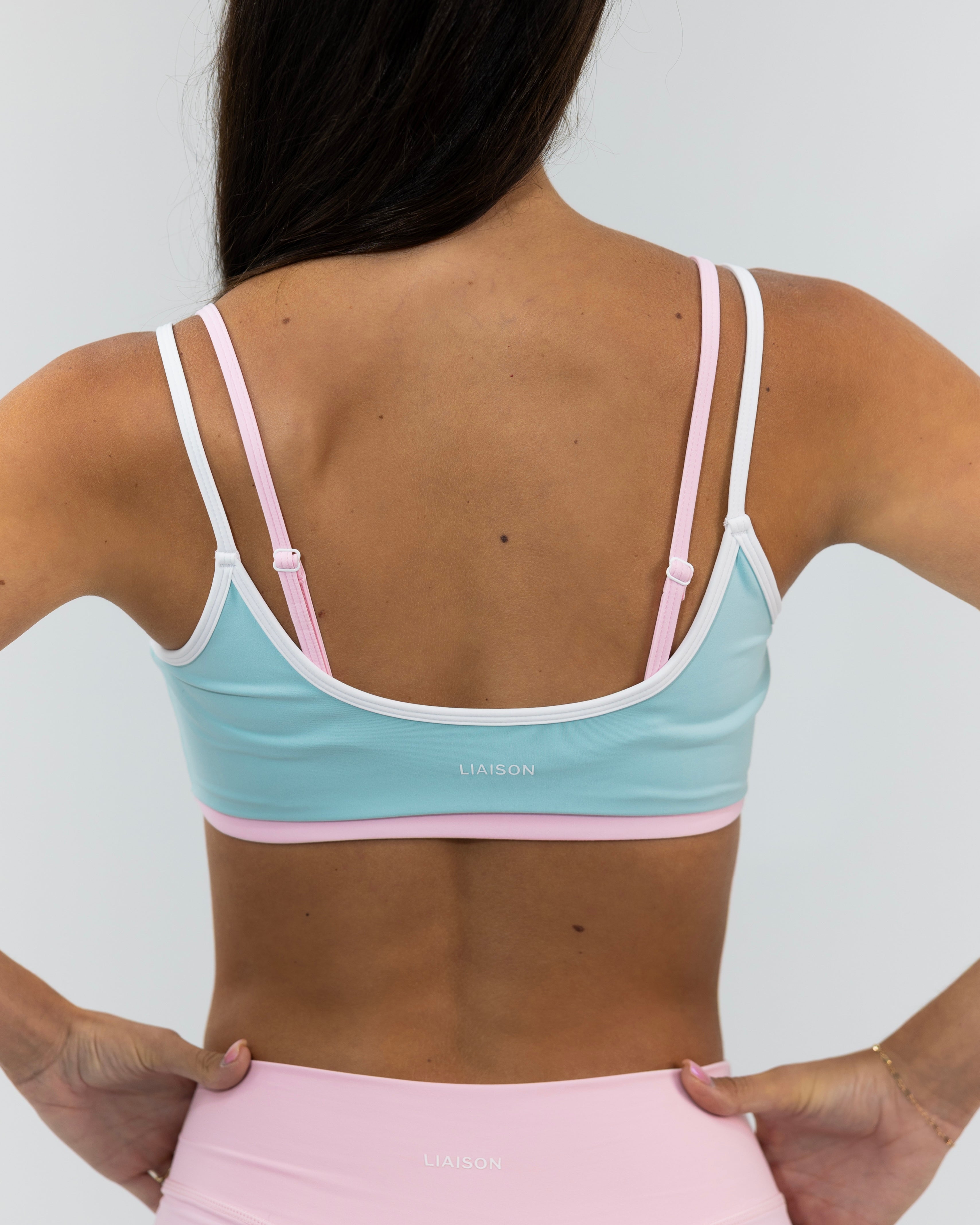 Multi-Color Double Layer Scoop Bra - Breeze