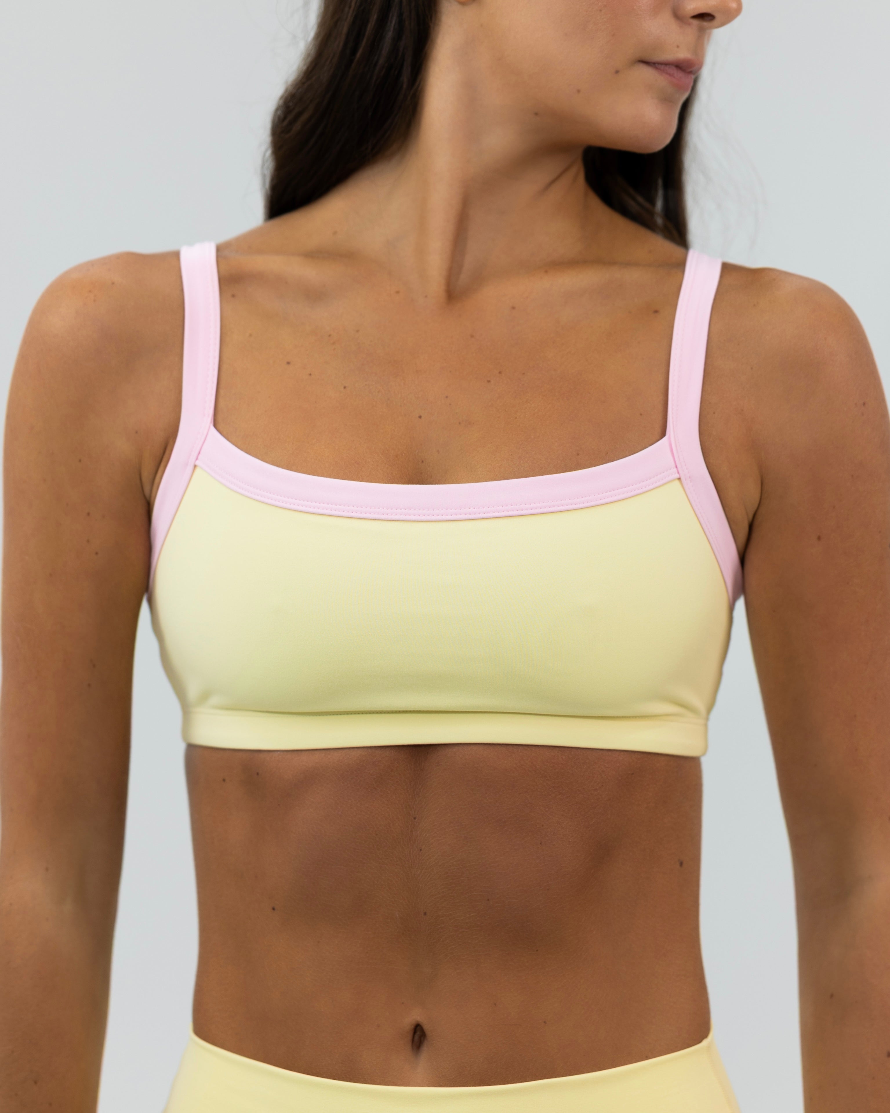 Basic Contrast Bra - Daylight & Soft Pink