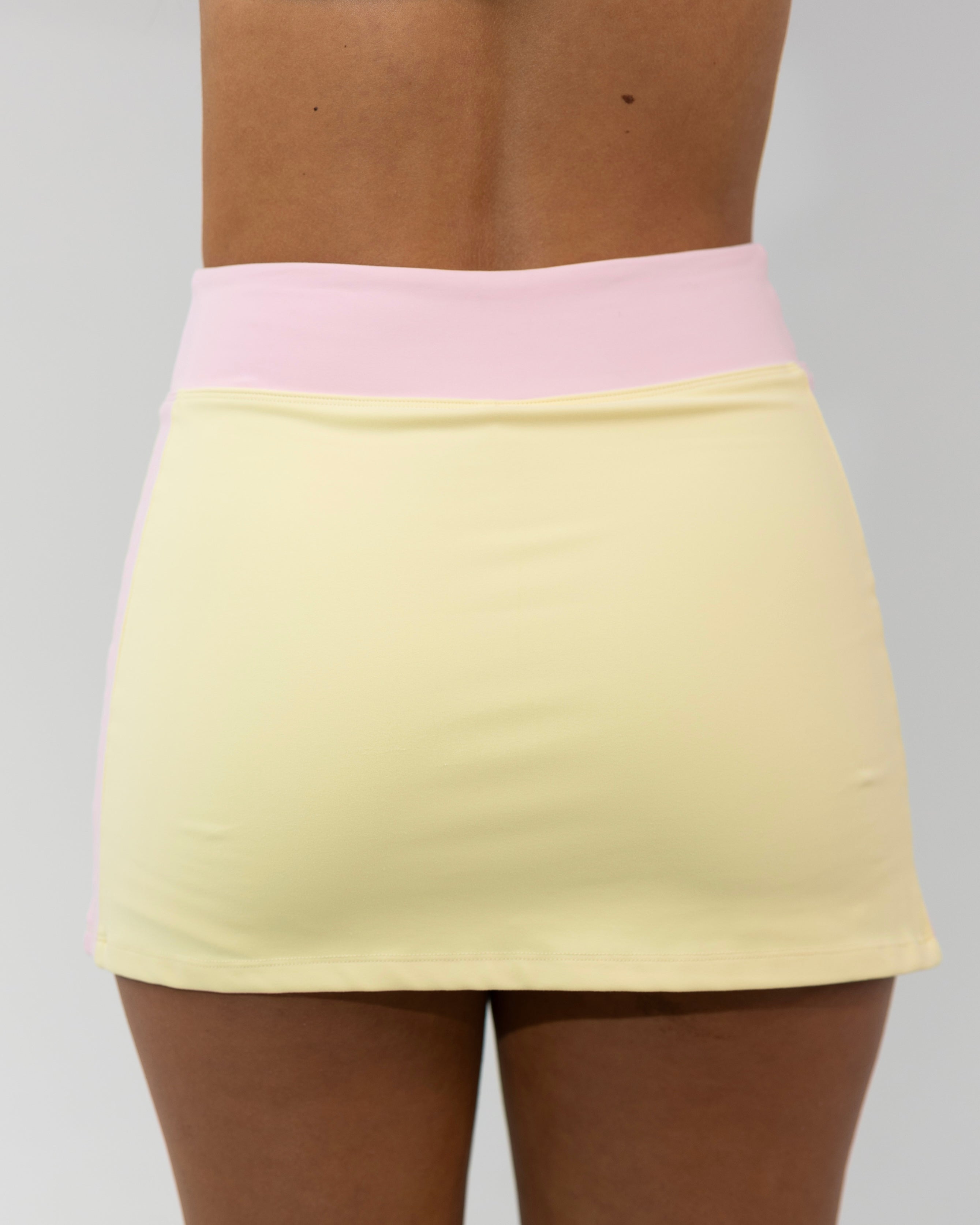 Contrast Skort - Daylight & Soft Pink
