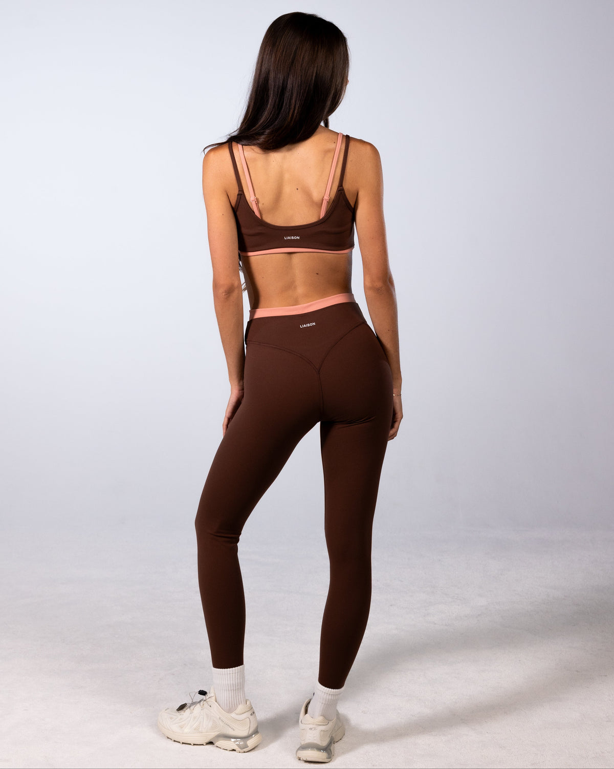 Layered Sculpt Pant V2 - Mocha Brown & Blush