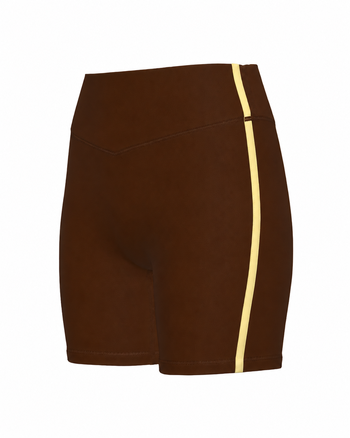 Single Stripe Bridge Short - Mocha Brown & Daylight