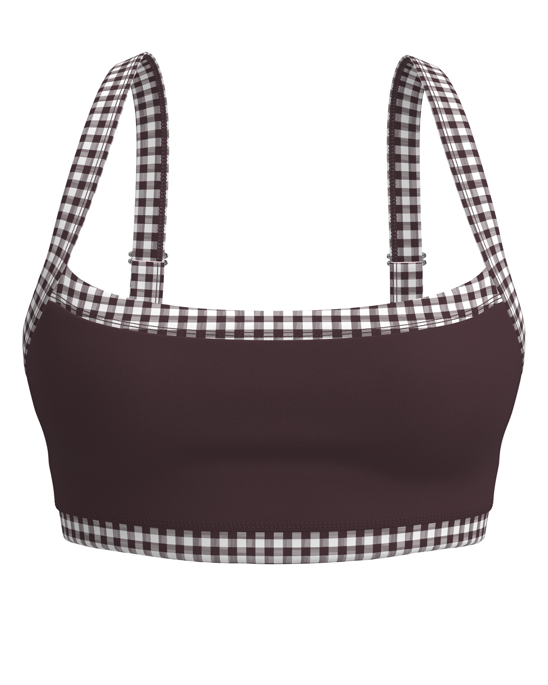 Contrast Bra - Chocolate Cherry & Gingham