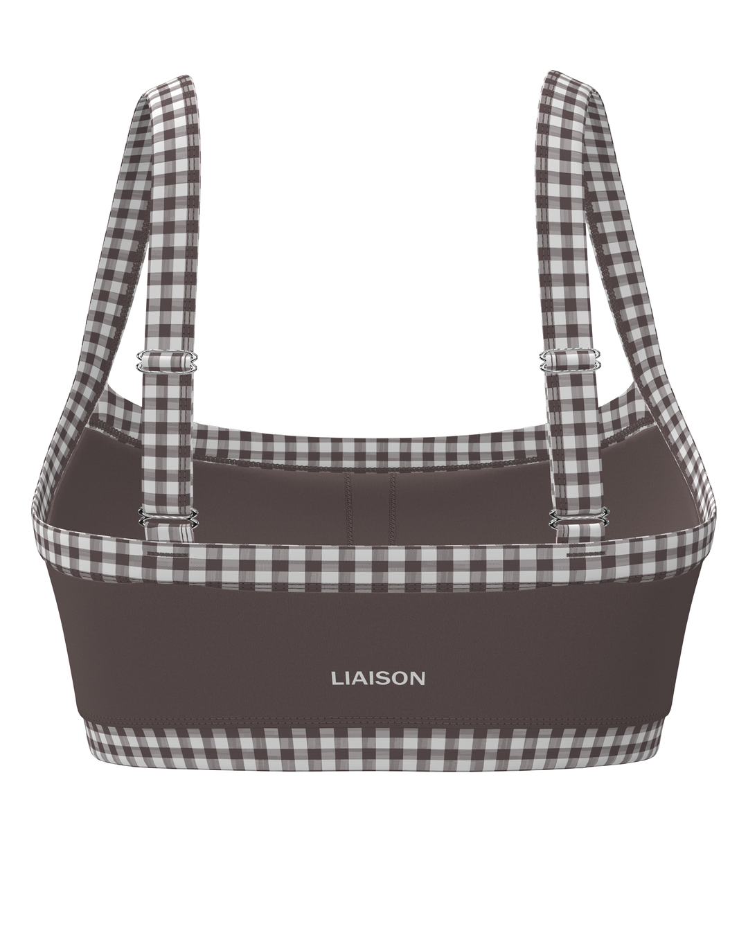 Contrast Bra - Ash Brown & Gingham