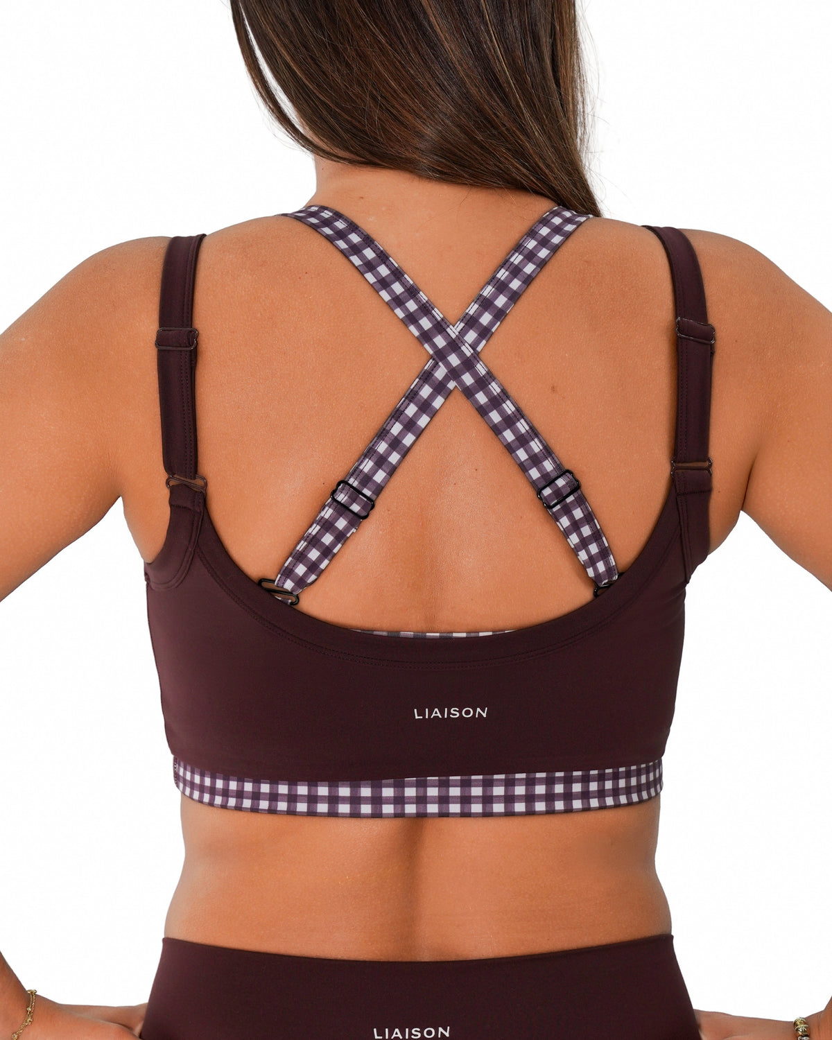 Full Scoop Double Layer Bra - Chocolate Cherry & Gingham