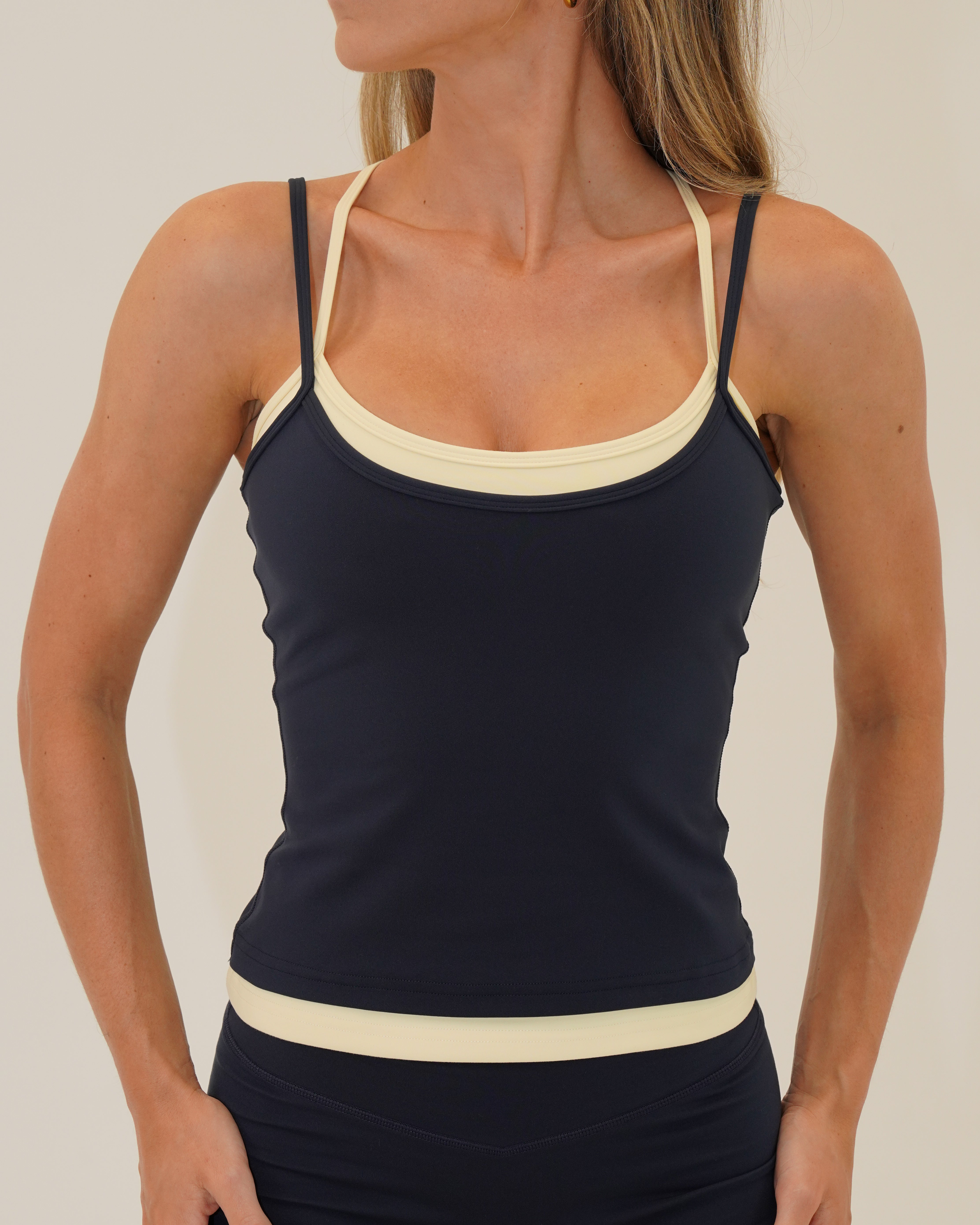 Double Layer Sporty Tank - Cypress & Daylight