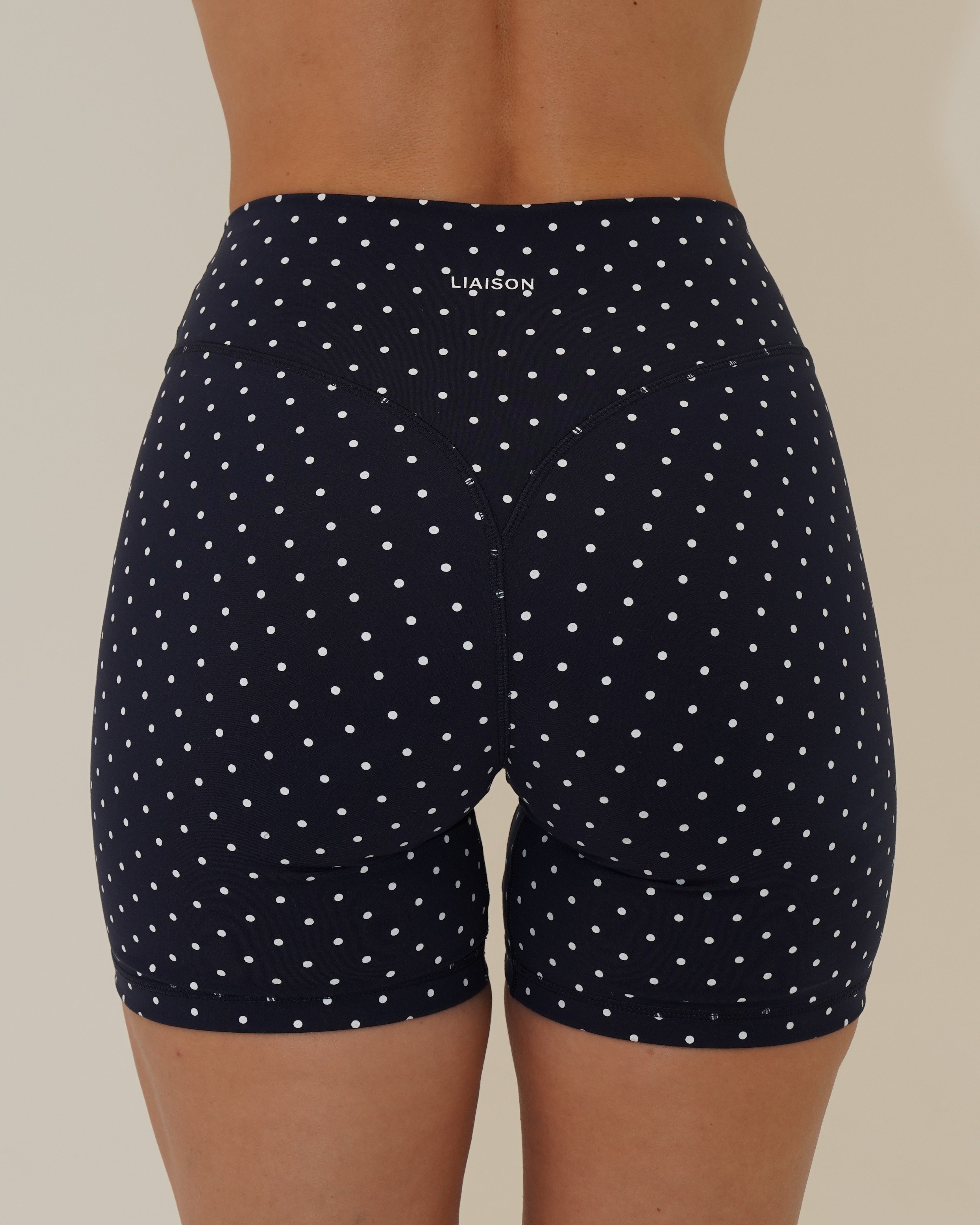 Bridge Short - Cypress & White Polka Dots