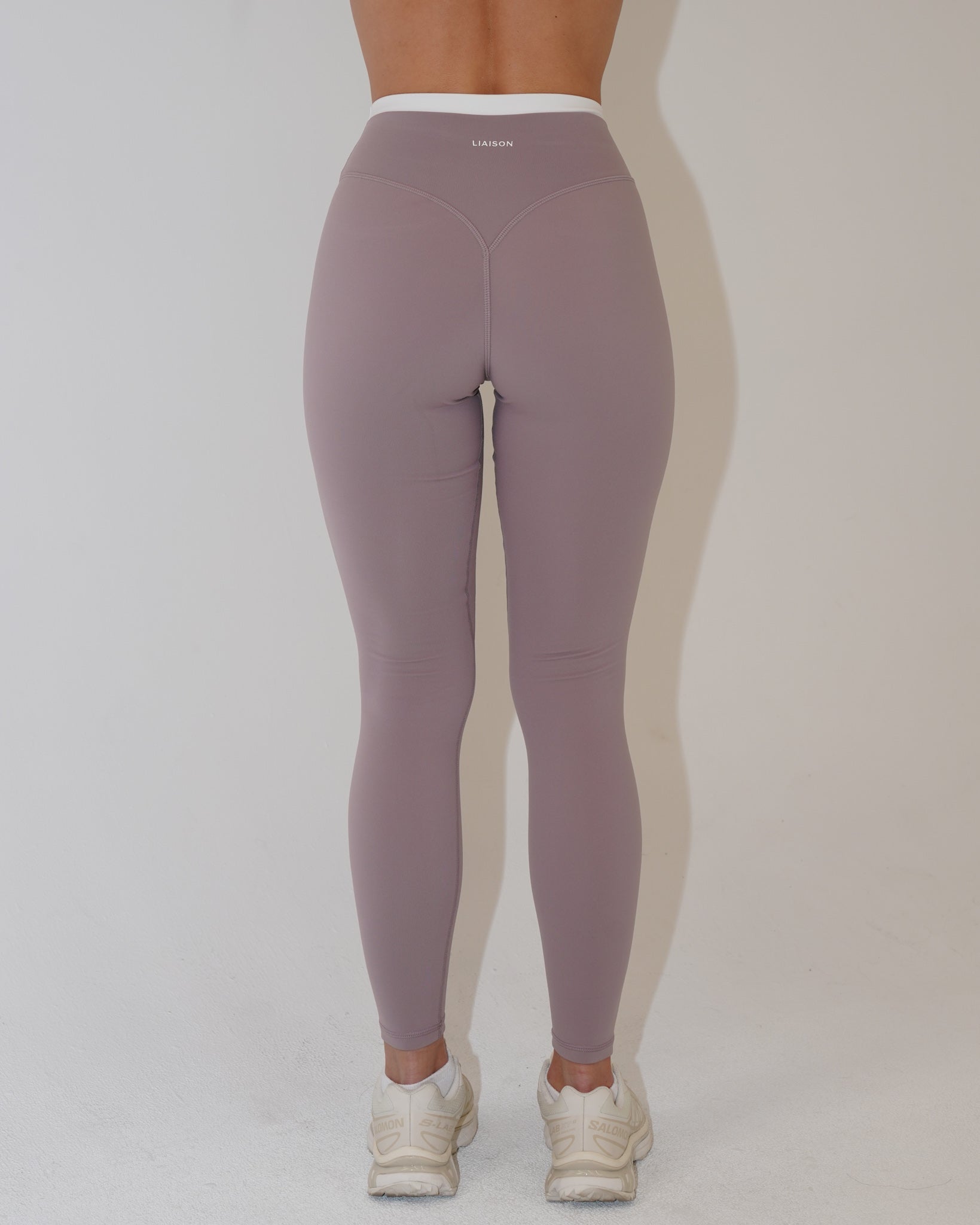 Layered Sculpt Pant V1 - Mauve & White
