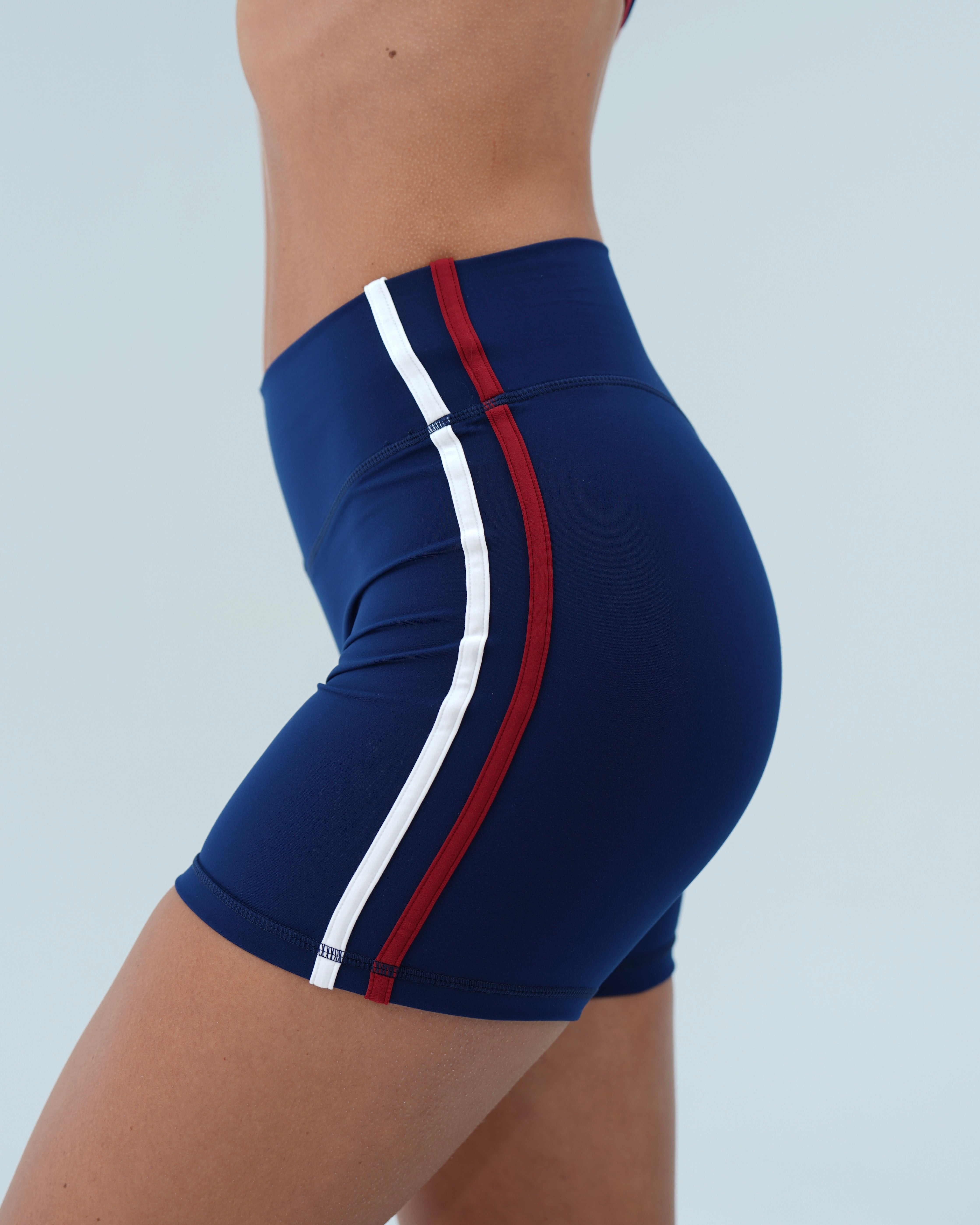 Sporty Stripe Bridge Short - Americana