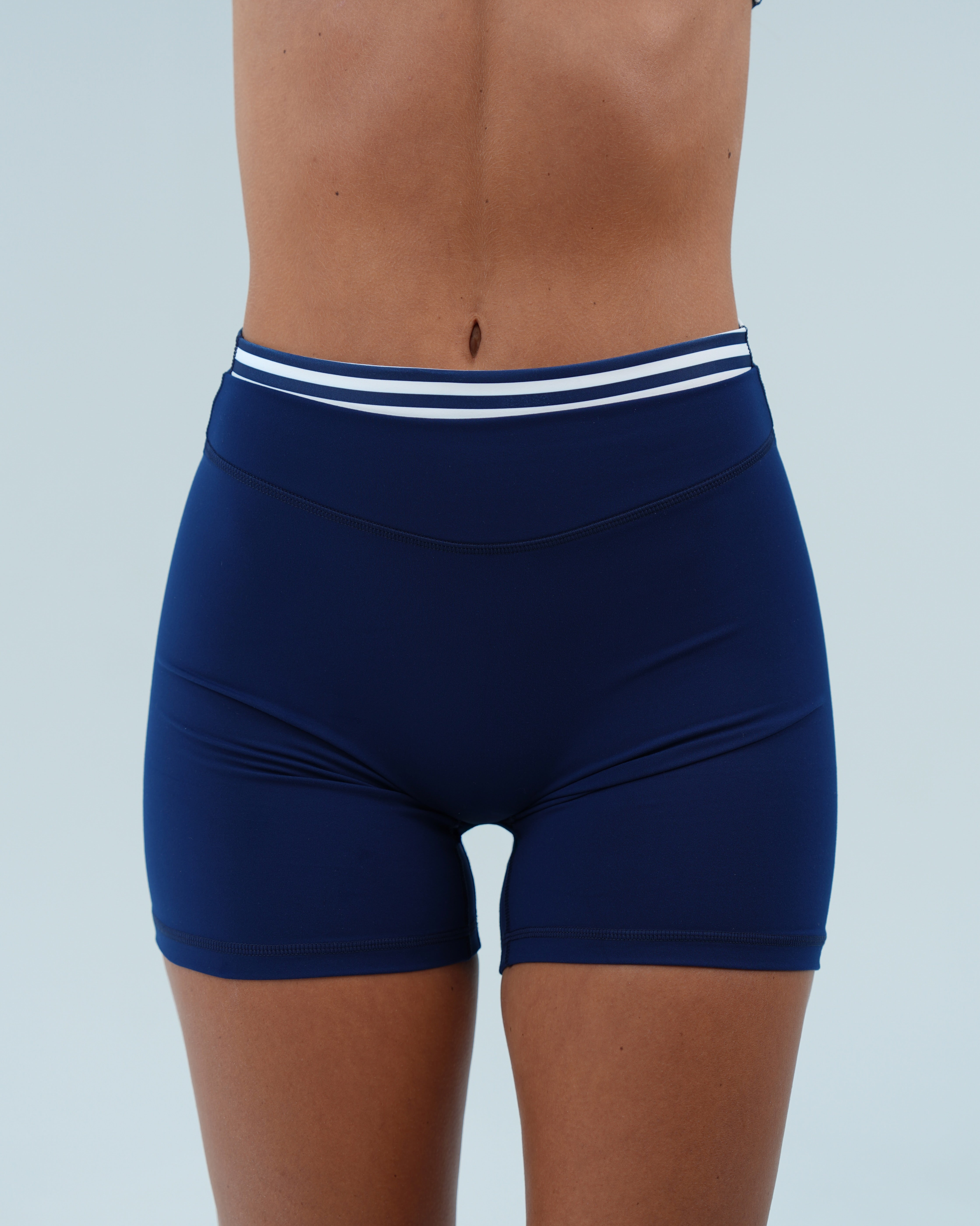 Layered Sculpt Short V2 - Navy & Stripes