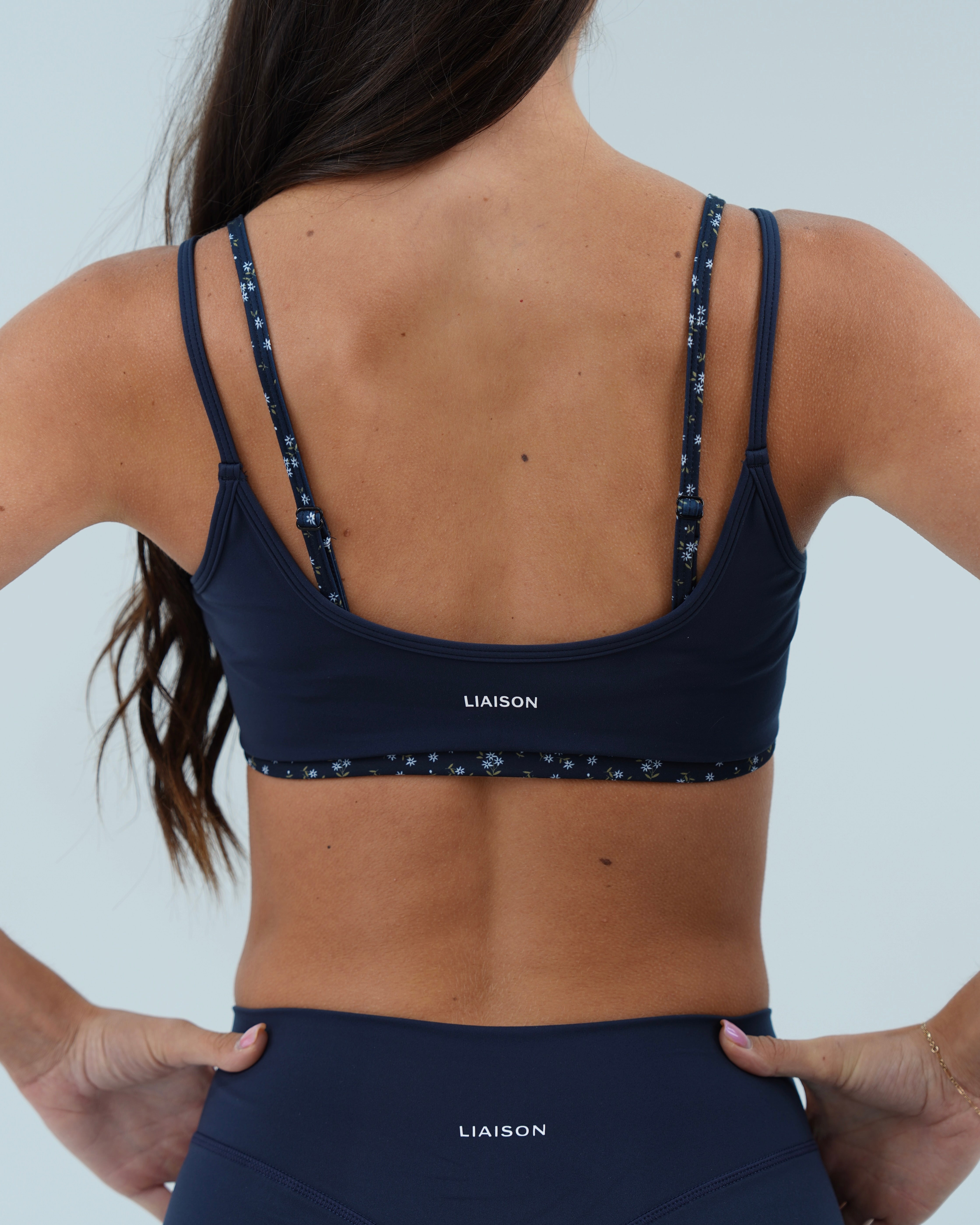 Double Layer Scoop Bra - Cypress & Flowers