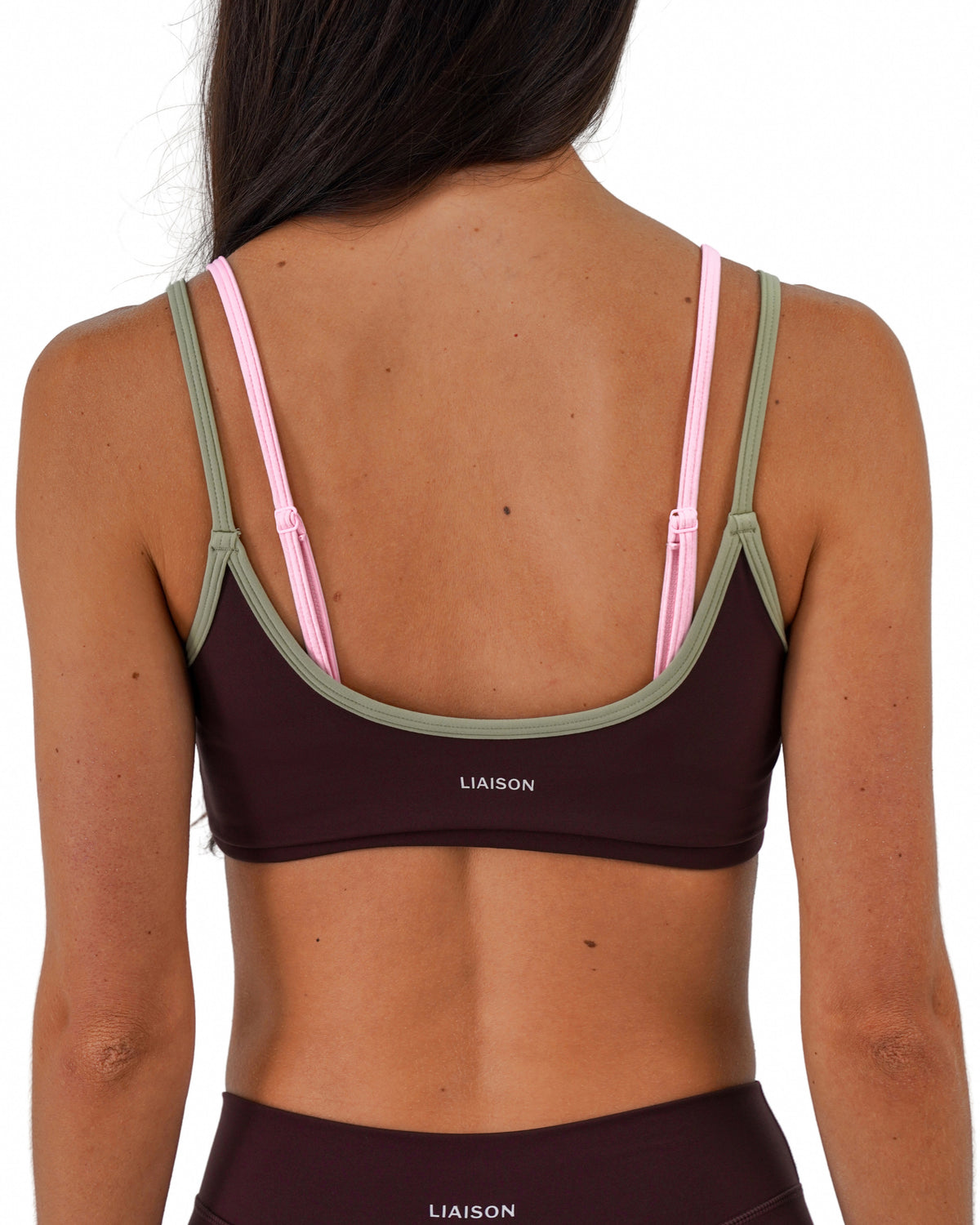 Multi-Color Double Layer Scoop Bra - Mojave