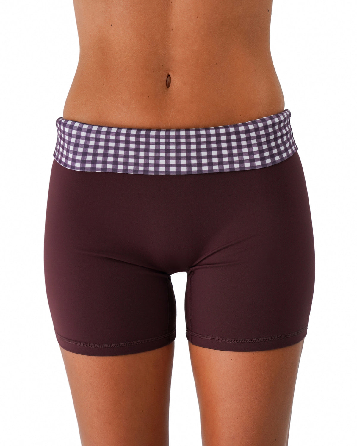Layered Sculpt Short V2 - Chocolate Cherry & Gingham