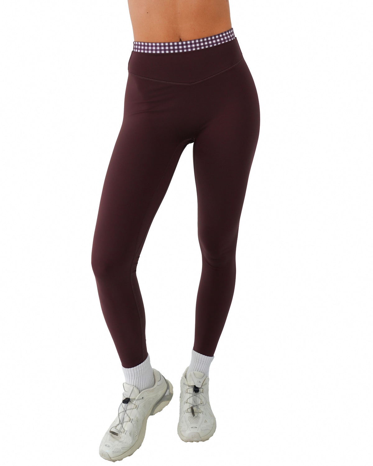 Layered Sculpt Pant V2 - Chocolate Cherry & Gingham