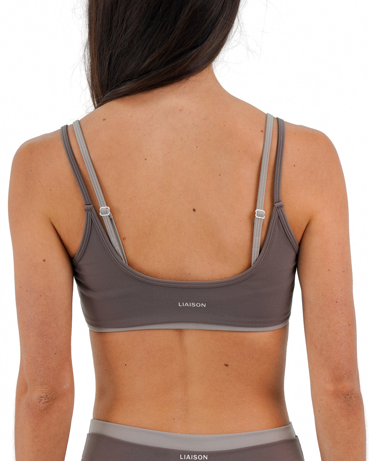 Double Layer Scoop Bra - Ash Brown & Truffle