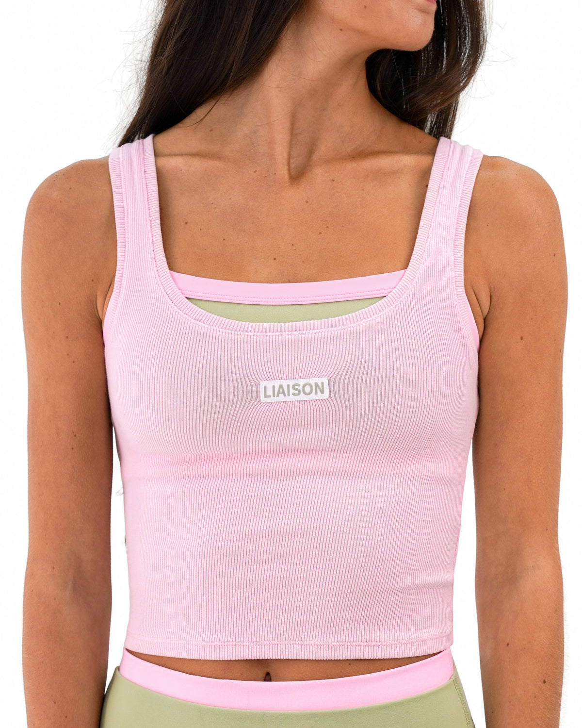Signature Cotton Patch Tank - Soft Pink