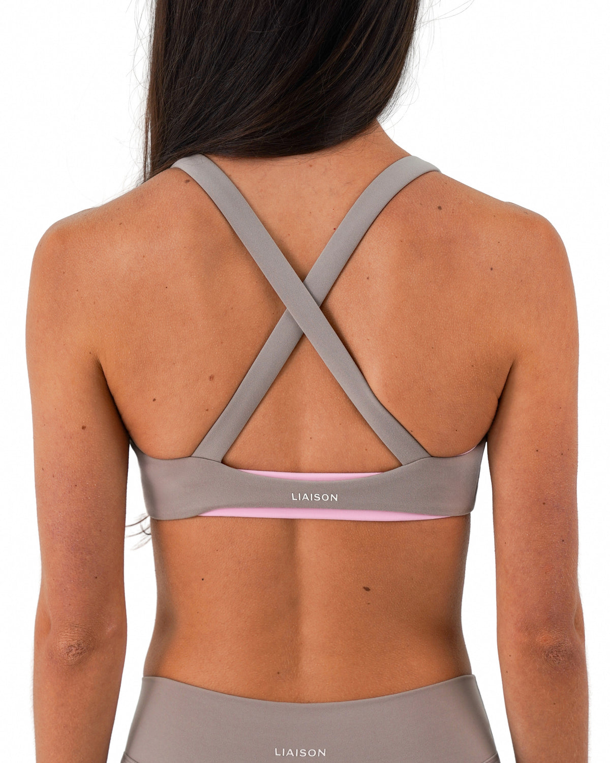 Double Layer Curve Bra - Truffle & Soft Pink
