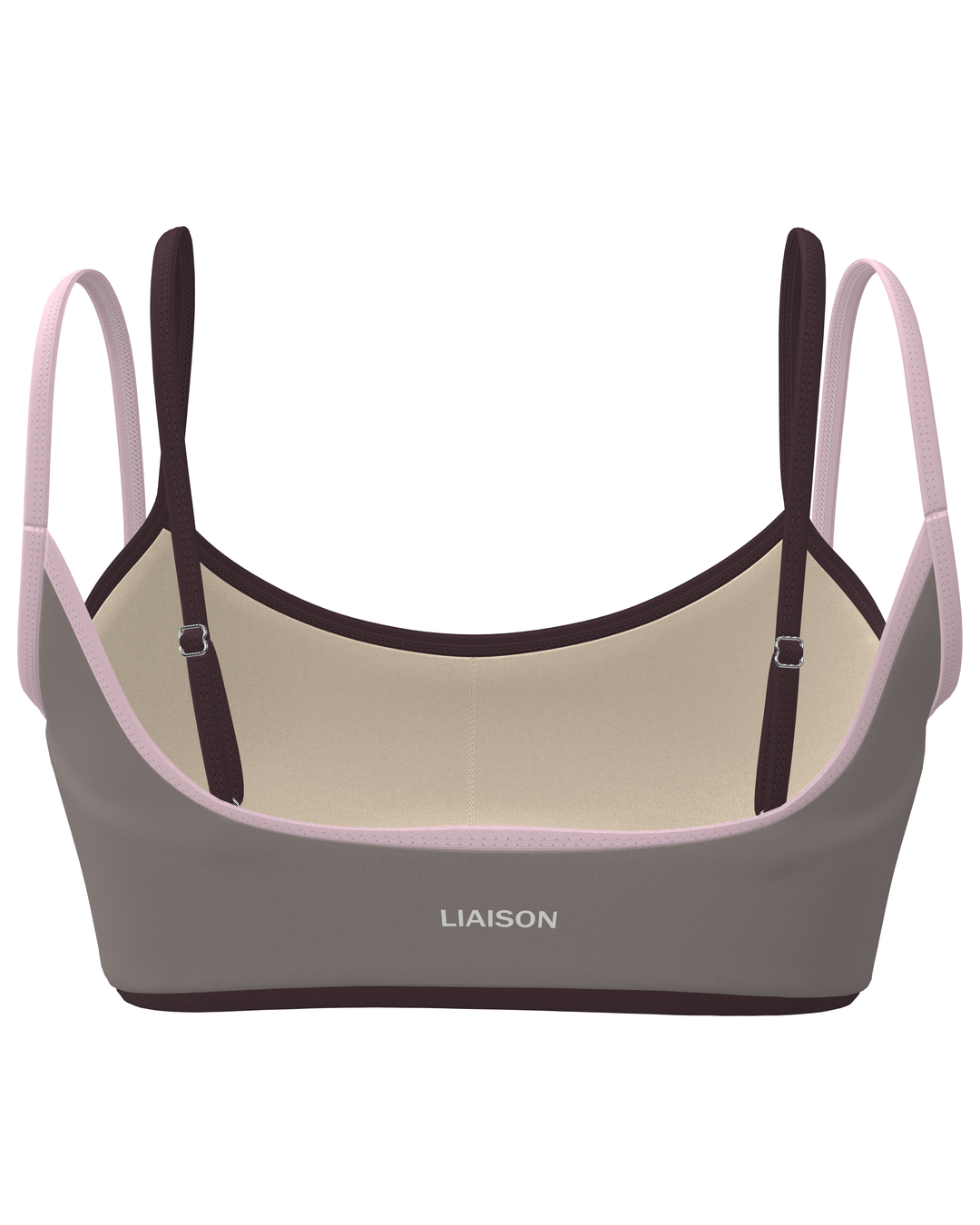 Multi-Color Double Layer Scoop Bra - Canyon