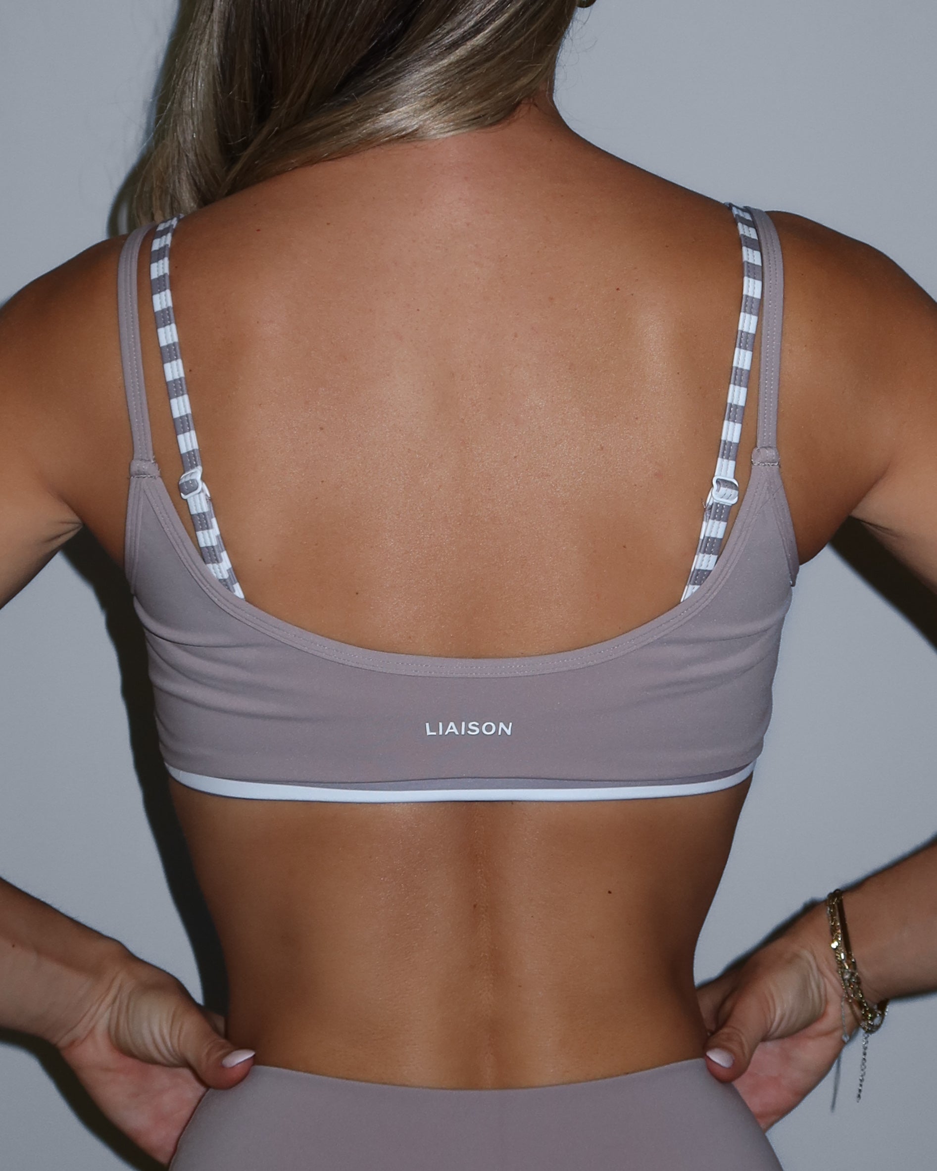 Double Layer Scoop Bra - Truffle & Stripes
