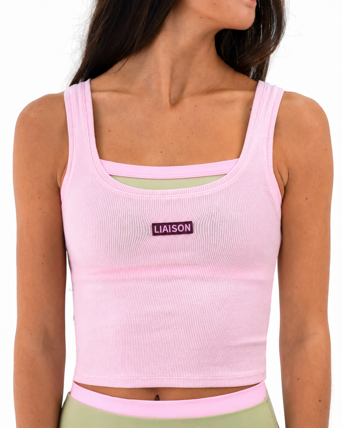 Signature Cotton Patch Tank - Soft Pink