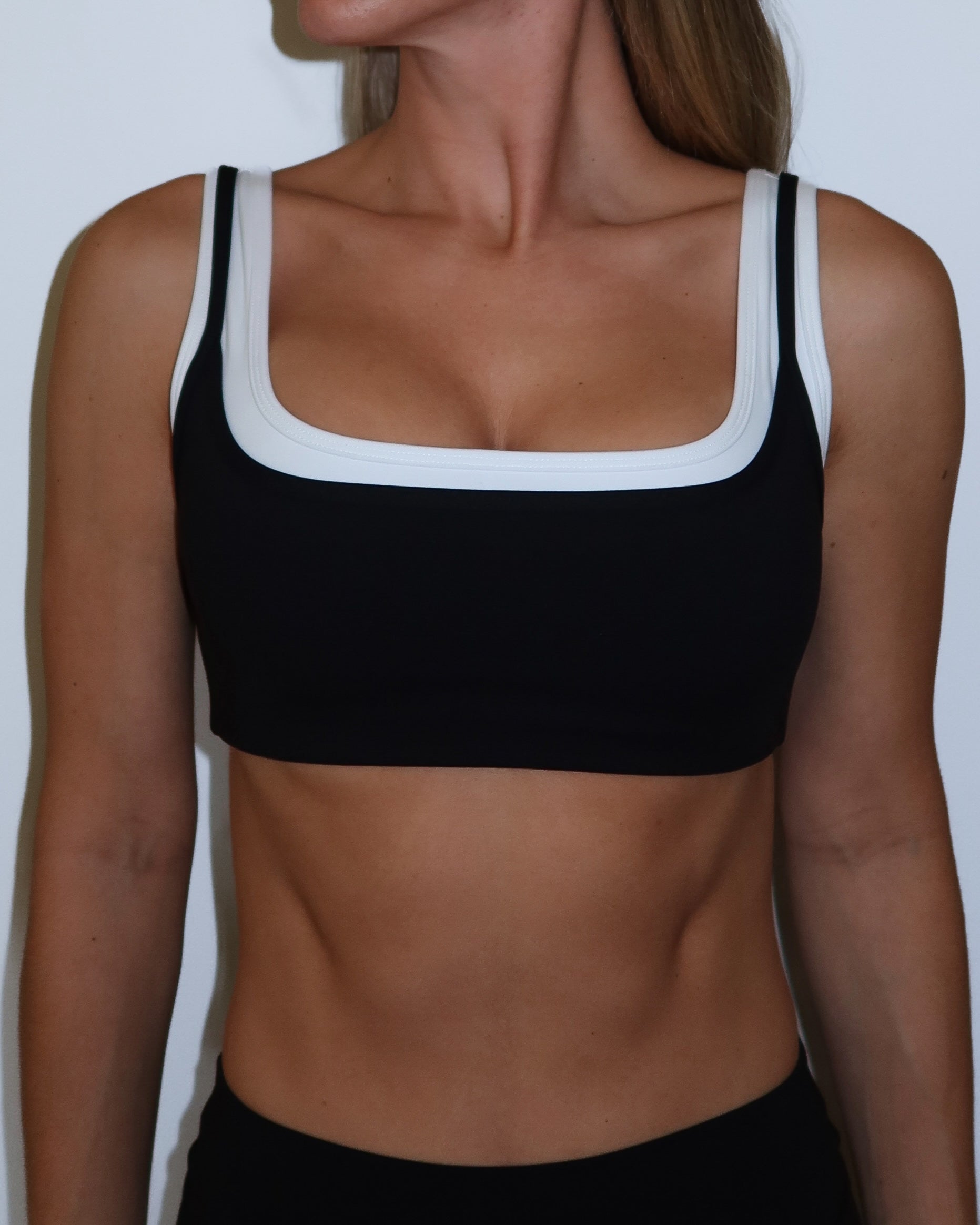 Double Layer Core Bra - Black & White