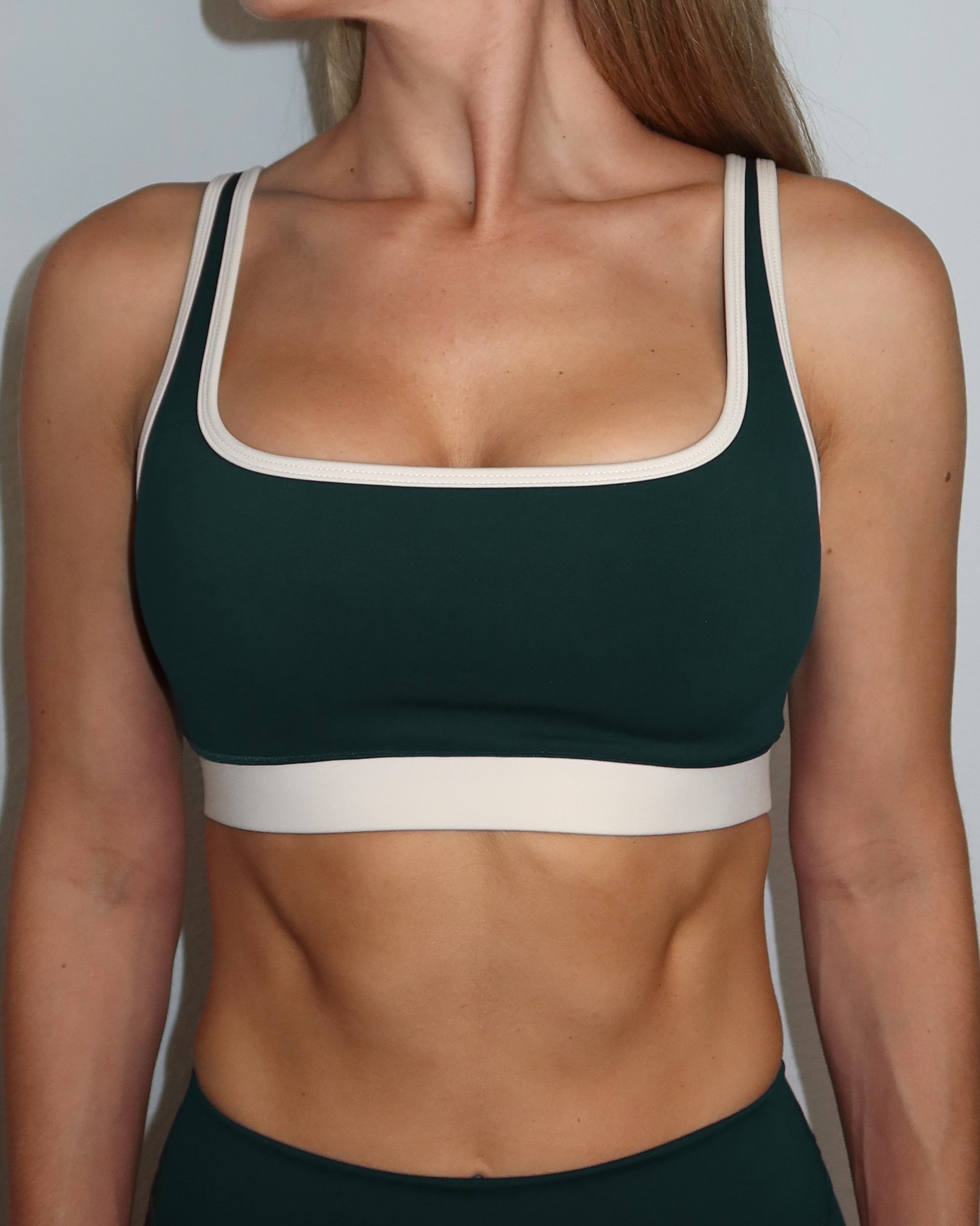 Supportive Contrast Bra - Pine & Sand