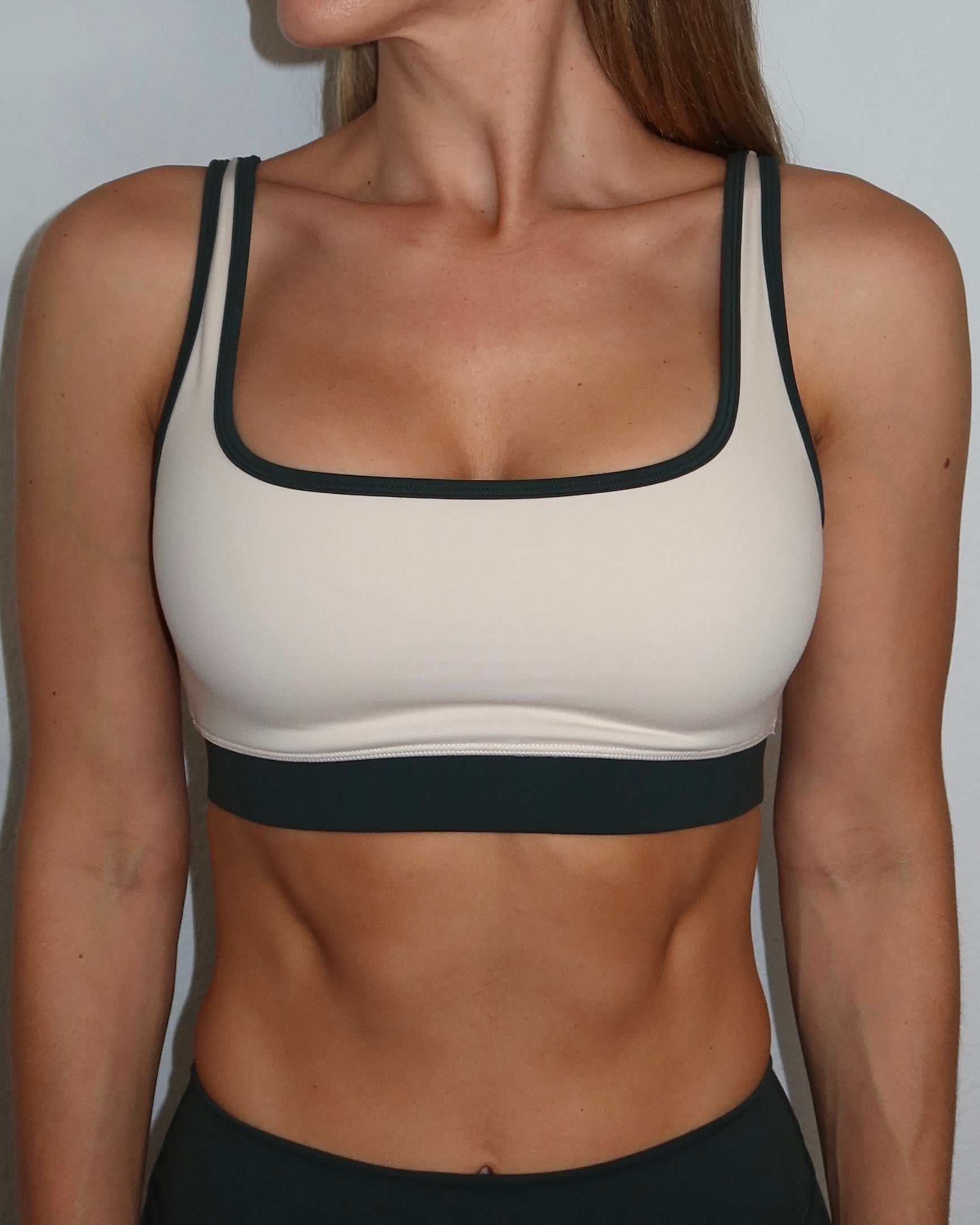 Supportive Contrast Bra - Sand & Pine