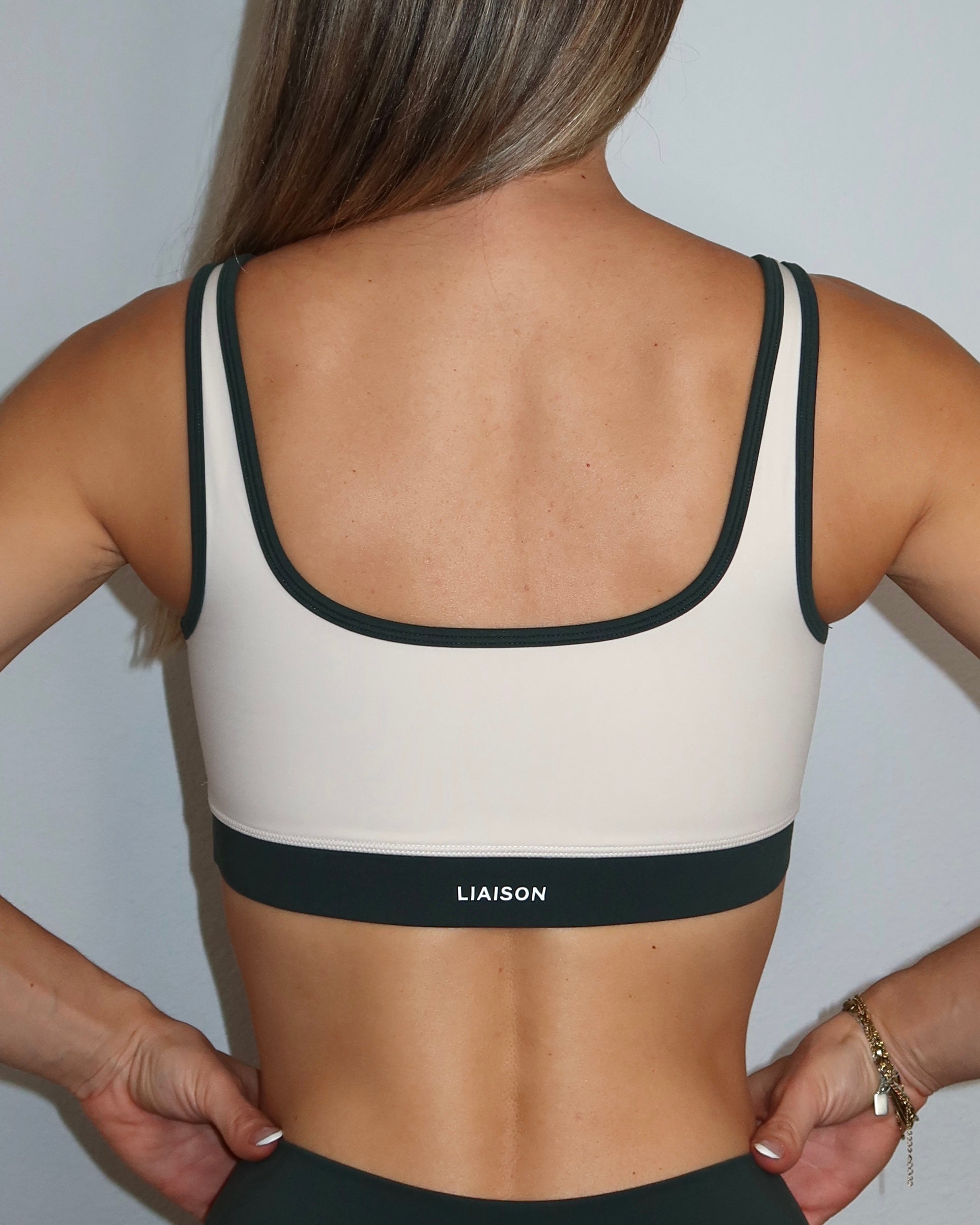 Supportive Contrast Bra - Sand & Pine