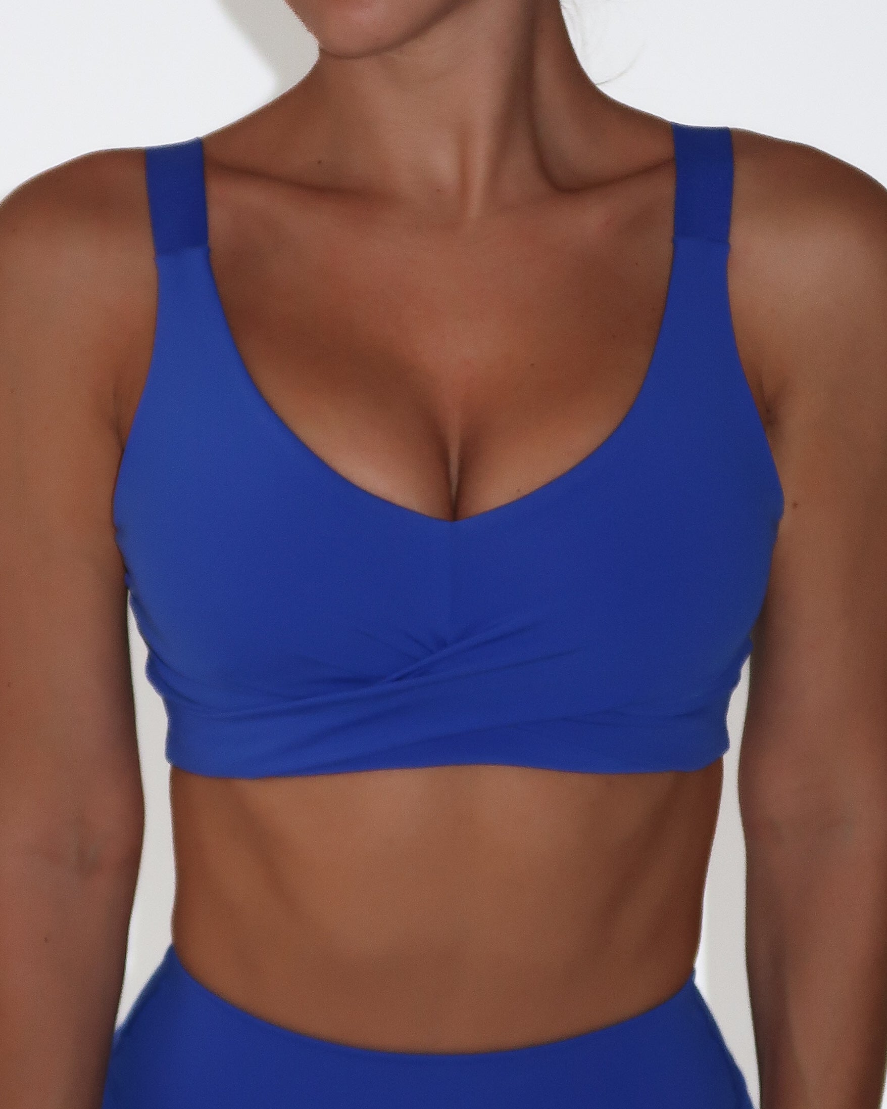 Synergy Cross Bra - SoftSculpt Fabric - Cobalt Blue