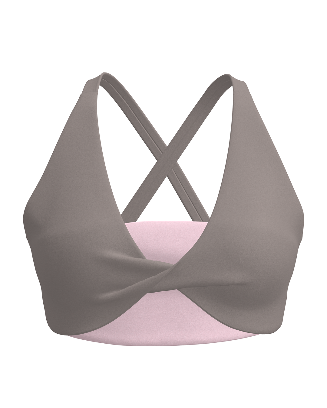 Double Layer Curve Bra - Truffle & Soft Pink