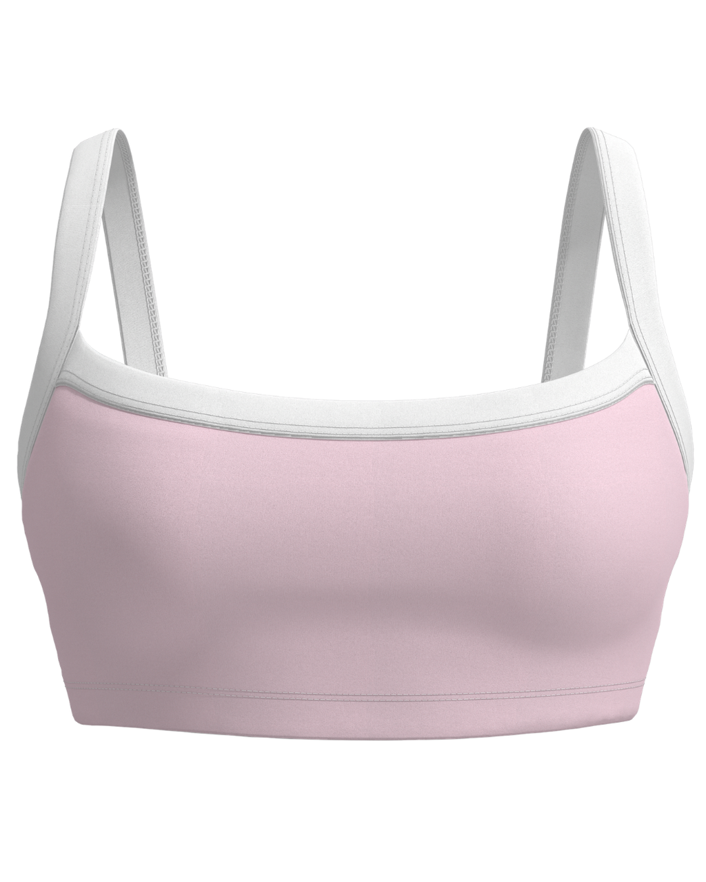 Basic Contrast Bra - Soft Pink & White