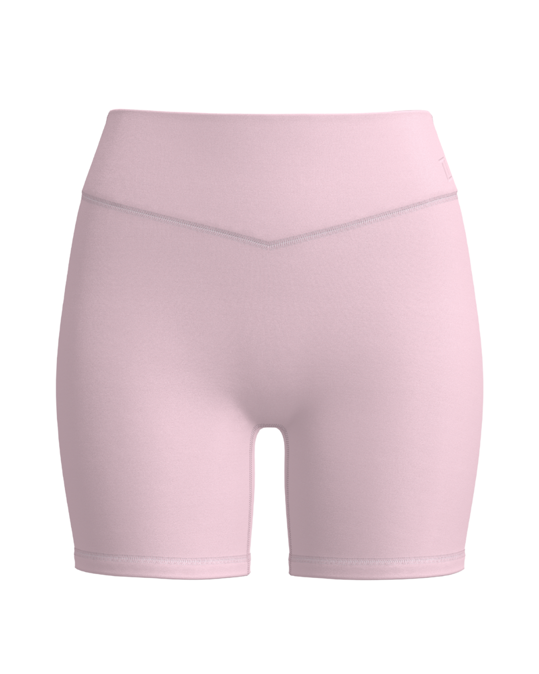 front view of SCL bridge short in soft pink