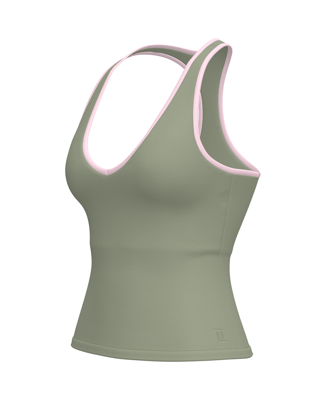 Sporty Racer Tank - Flora & Soft Pink