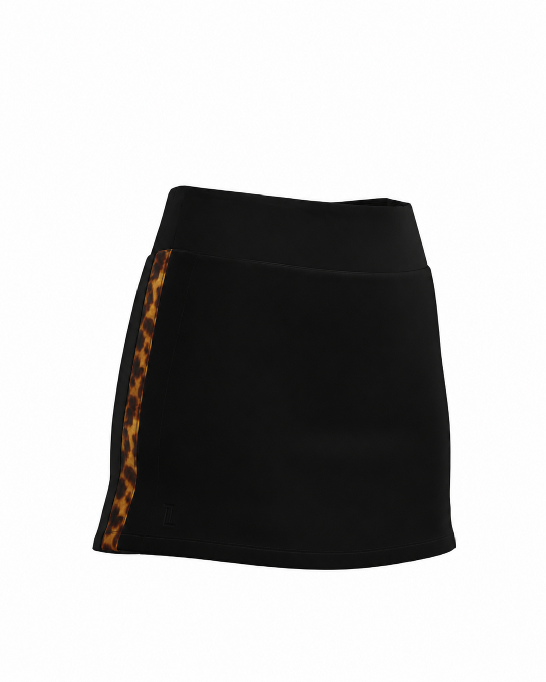 Contrast Skort - Black & Tortoise